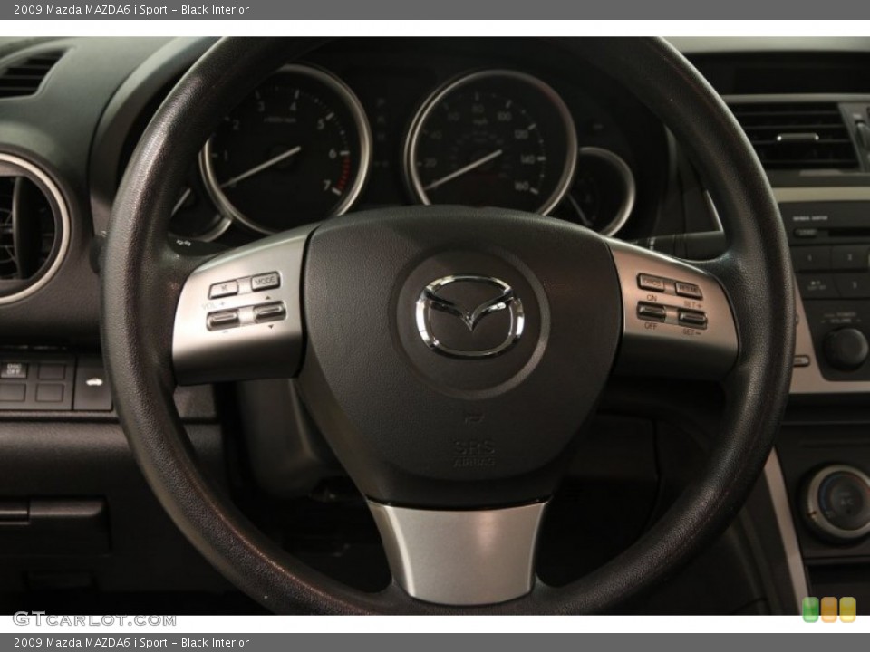 Black Interior Steering Wheel for the 2009 Mazda MAZDA6 i Sport #90799251