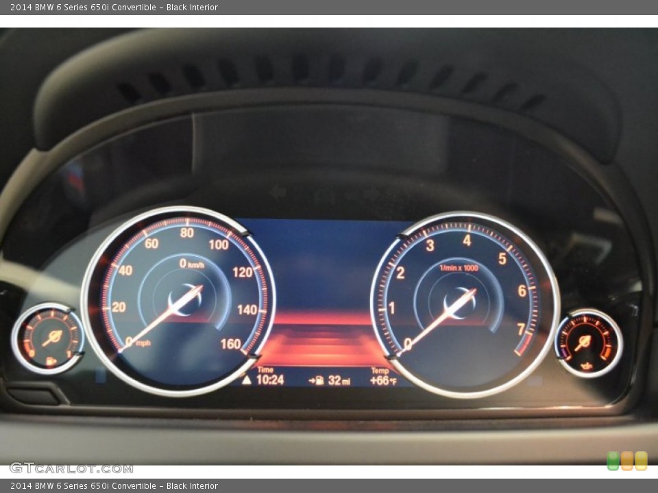 Black Interior Gauges for the 2014 BMW 6 Series 650i Convertible #90806898