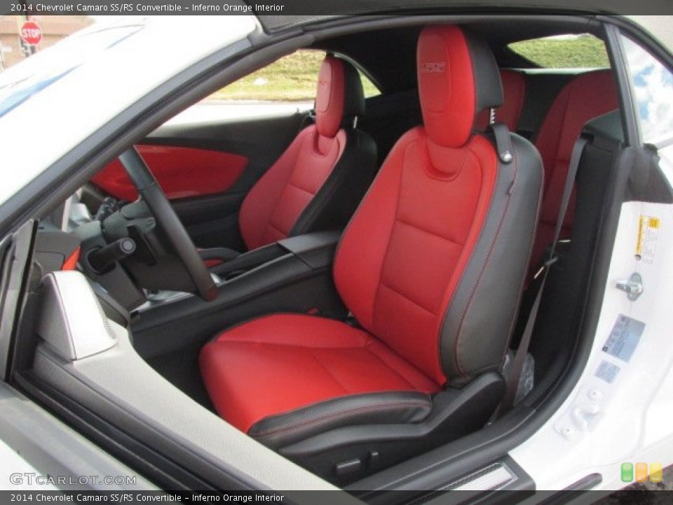 Inferno Orange Interior Front Seat for the 2014 Chevrolet Camaro SS/RS Convertible #90812328