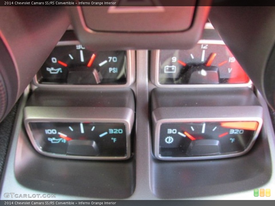 Inferno Orange Interior Gauges for the 2014 Chevrolet Camaro SS/RS Convertible #90812385