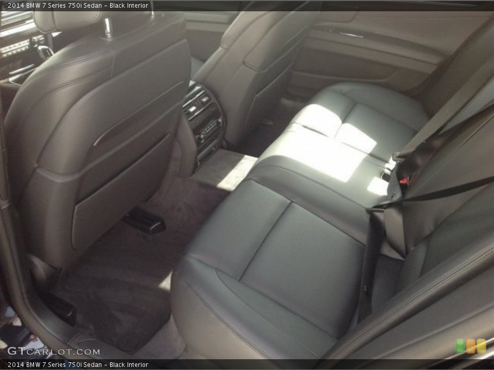 Black Interior Rear Seat for the 2014 BMW 7 Series 750i Sedan #90812712