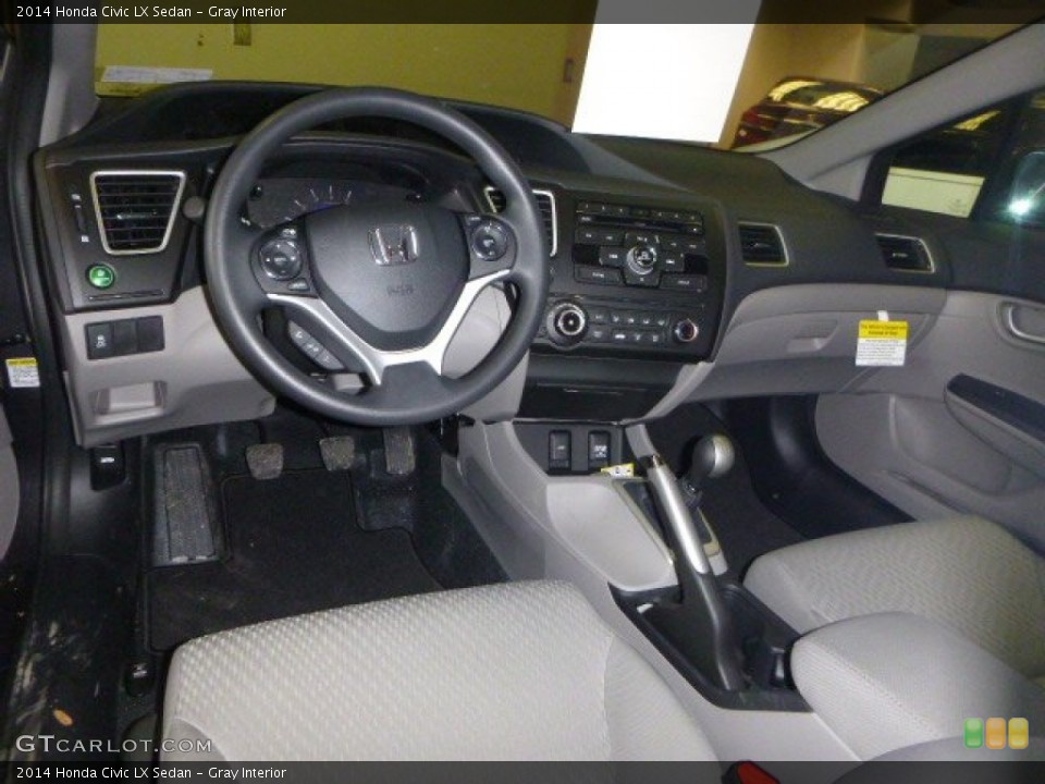 Gray Interior Prime Interior for the 2014 Honda Civic LX Sedan #90815745