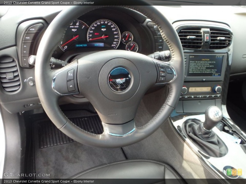 Ebony Interior Steering Wheel for the 2013 Chevrolet Corvette Grand Sport Coupe #90829066