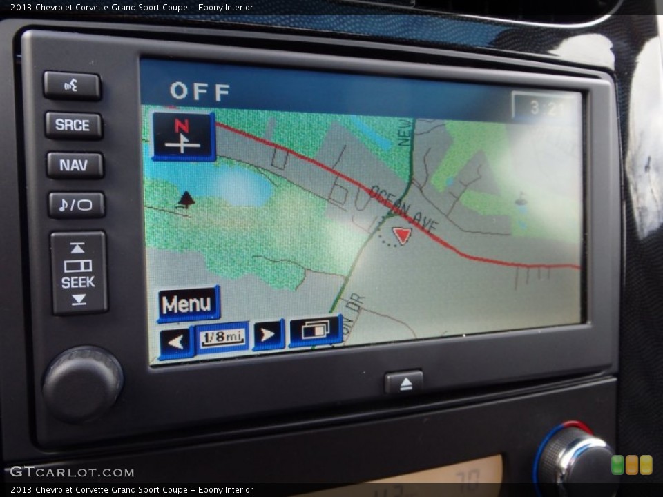 Ebony Interior Navigation for the 2013 Chevrolet Corvette Grand Sport Coupe #90829111