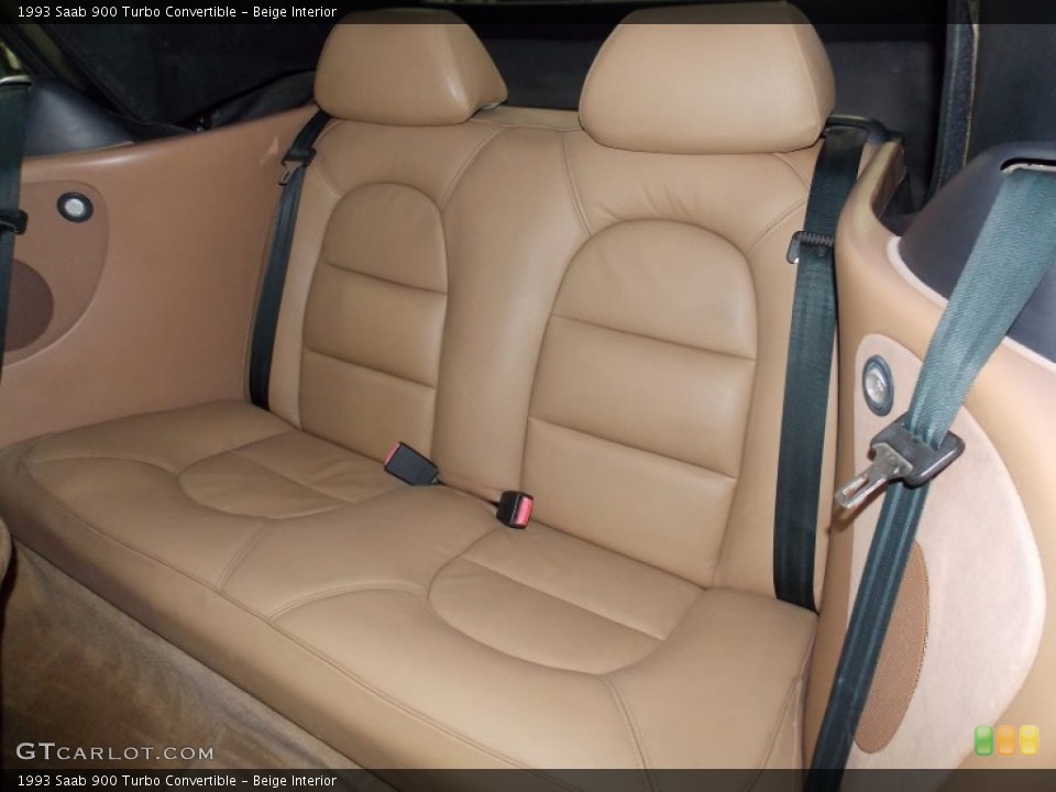 Beige Interior Rear Seat for the 1993 Saab 900 Turbo Convertible #90830854