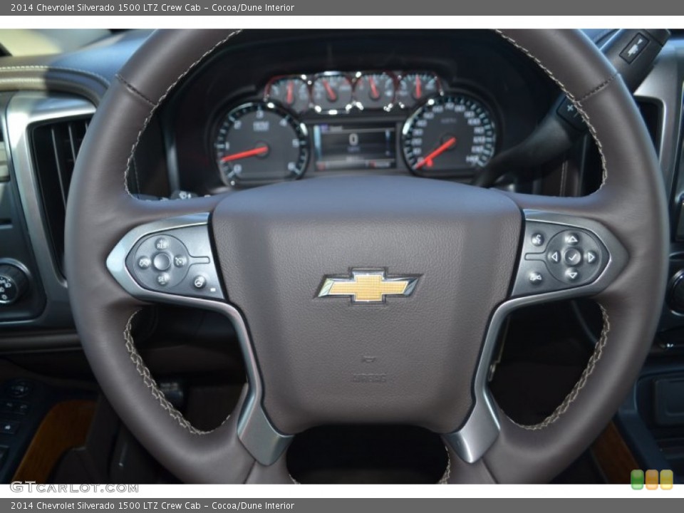 Cocoa/Dune Interior Steering Wheel for the 2014 Chevrolet Silverado 1500 LTZ Crew Cab #90833509