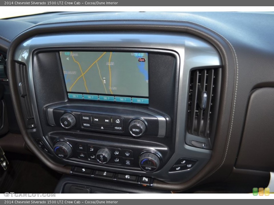 Cocoa/Dune Interior Navigation for the 2014 Chevrolet Silverado 1500 LTZ Crew Cab #90833521