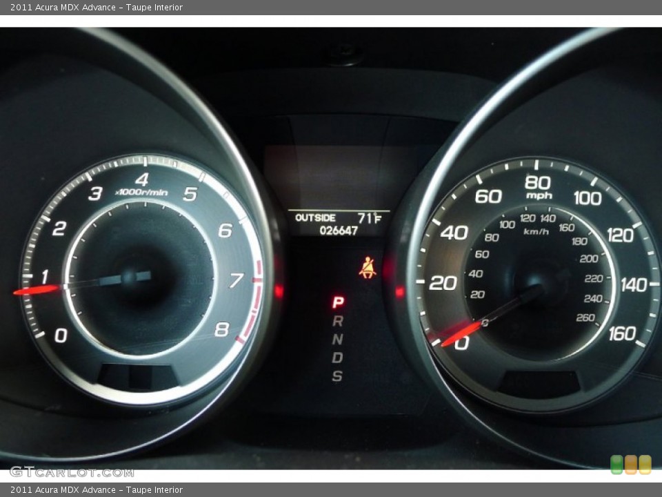 Taupe Interior Gauges for the 2011 Acura MDX Advance #90833962