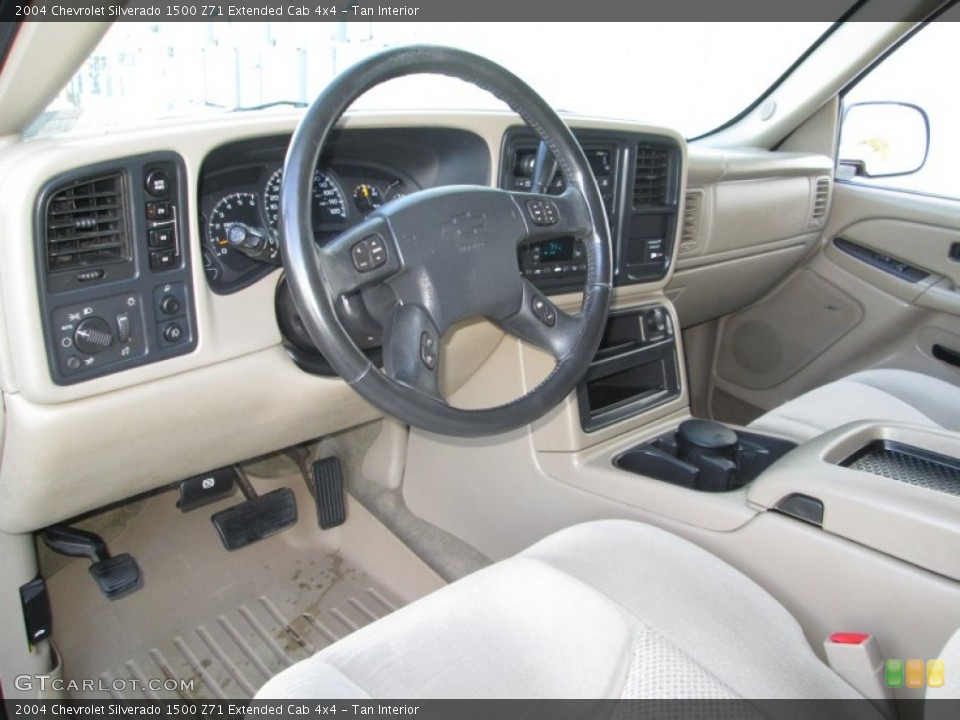 Tan Interior Dashboard for the 2004 Chevrolet Silverado 1500 Z71 Extended Cab 4x4 #90834487