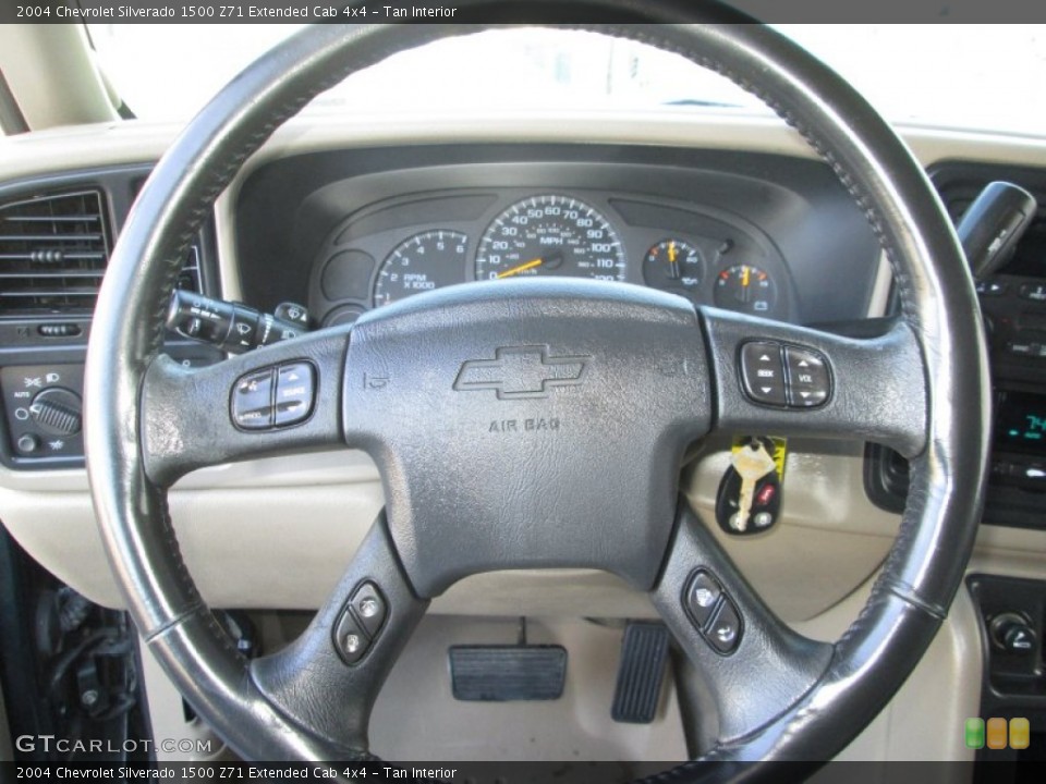 Tan Interior Steering Wheel for the 2004 Chevrolet Silverado 1500 Z71 Extended Cab 4x4 #90834611