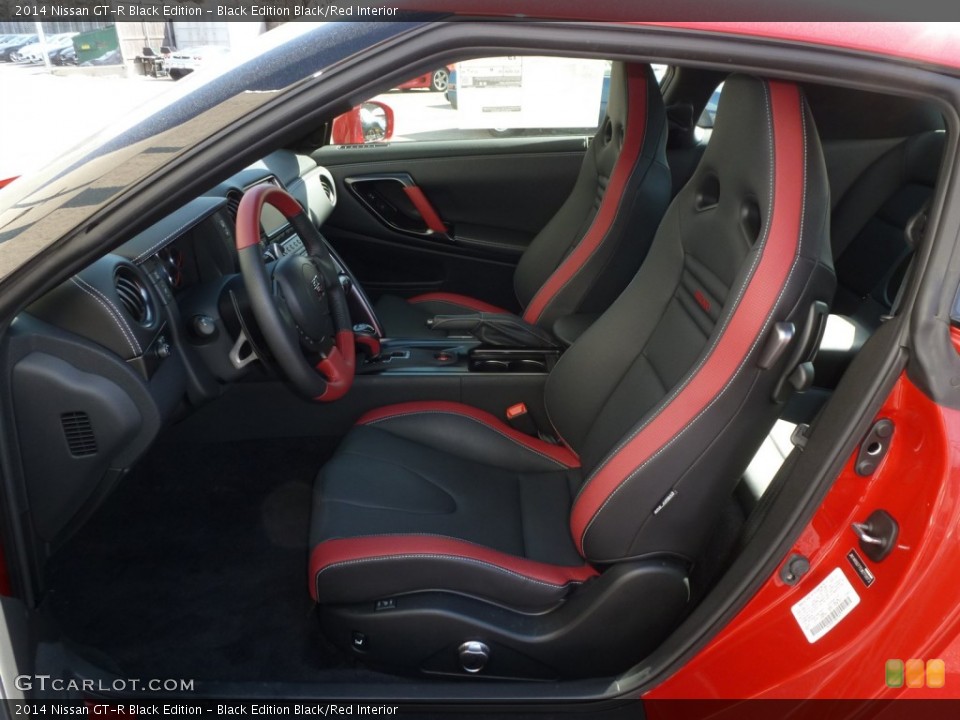Black Edition Black/Red Interior Front Seat for the 2014 Nissan GT-R Black Edition #90835753