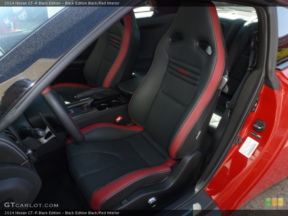 Black Edition Black/Red Interior Front Seat for the 2014 Nissan GT-R Black Edition #90835783