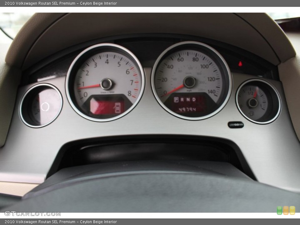 Ceylon Beige Interior Gauges for the 2010 Volkswagen Routan SEL Premium #90838408