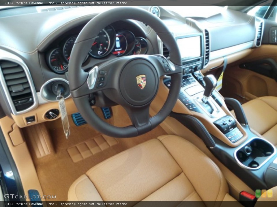 Espresso/Cognac Natural Leather Interior Prime Interior for the 2014 Porsche Cayenne Turbo #90839566
