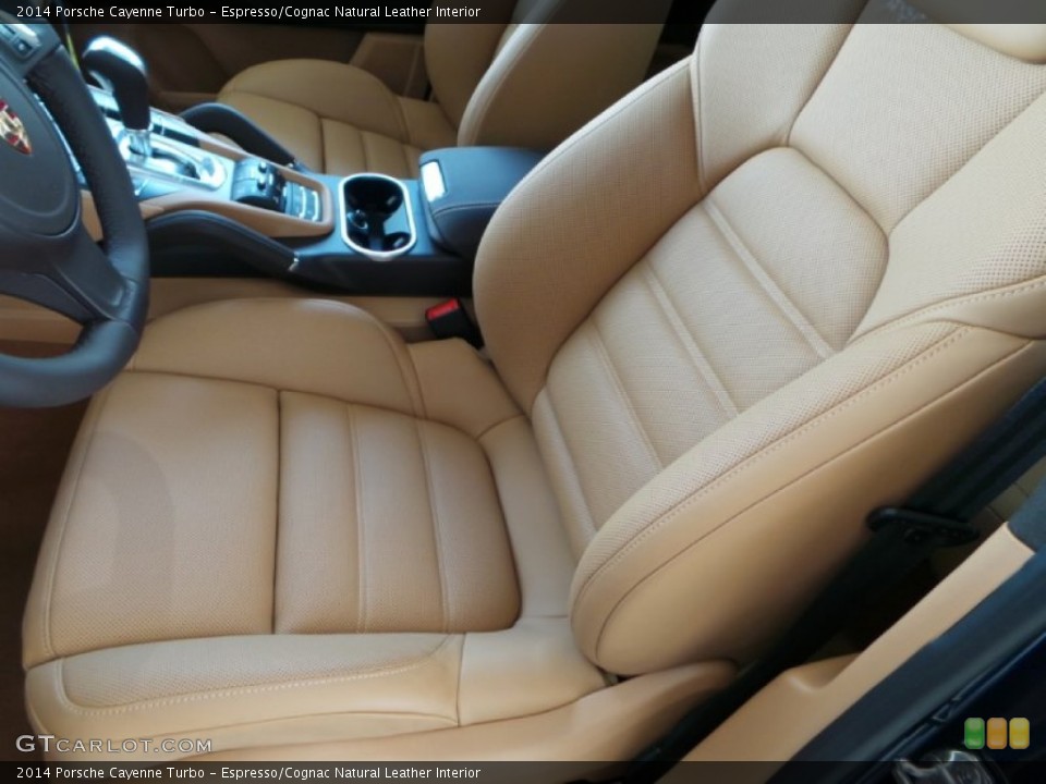Espresso/Cognac Natural Leather Interior Front Seat for the 2014 Porsche Cayenne Turbo #90839584