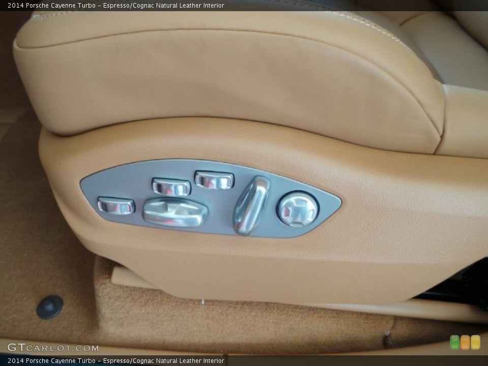 Espresso/Cognac Natural Leather Interior Controls for the 2014 Porsche Cayenne Turbo #90839596