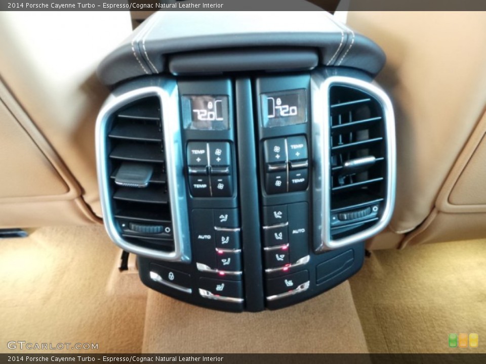 Espresso/Cognac Natural Leather Interior Controls for the 2014 Porsche Cayenne Turbo #90839857