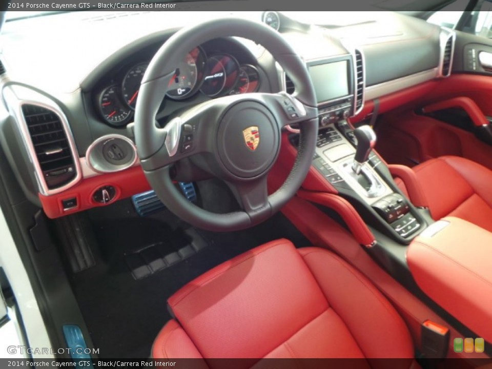 Black/Carrera Red Interior Prime Interior for the 2014 Porsche Cayenne GTS #90840216