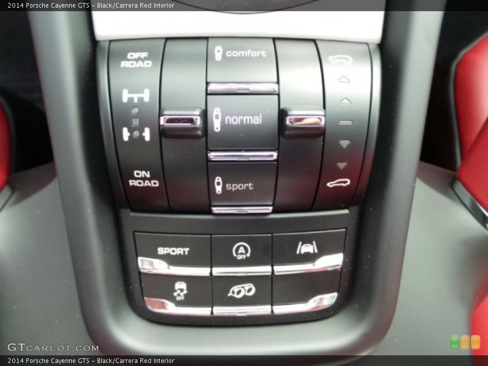 Black/Carrera Red Interior Controls for the 2014 Porsche Cayenne GTS #90840355