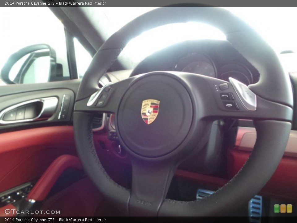 Black/Carrera Red Interior Steering Wheel for the 2014 Porsche Cayenne GTS #90840493