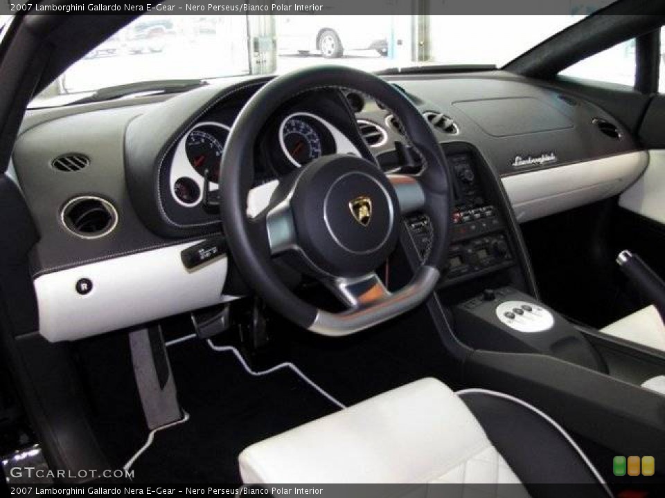 Nero Perseus/Bianco Polar Interior Dashboard for the 2007 Lamborghini Gallardo Nera E-Gear #908468