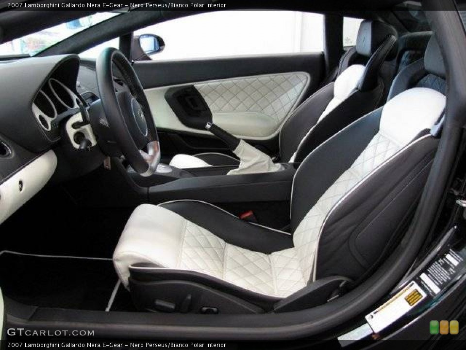 Nero Perseus/Bianco Polar Interior Photo for the 2007 Lamborghini Gallardo Nera E-Gear #908473