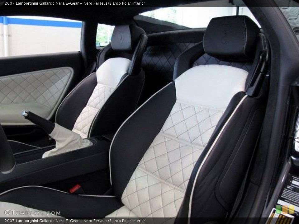 Nero Perseus/Bianco Polar Interior Photo for the 2007 Lamborghini Gallardo Nera E-Gear #908478