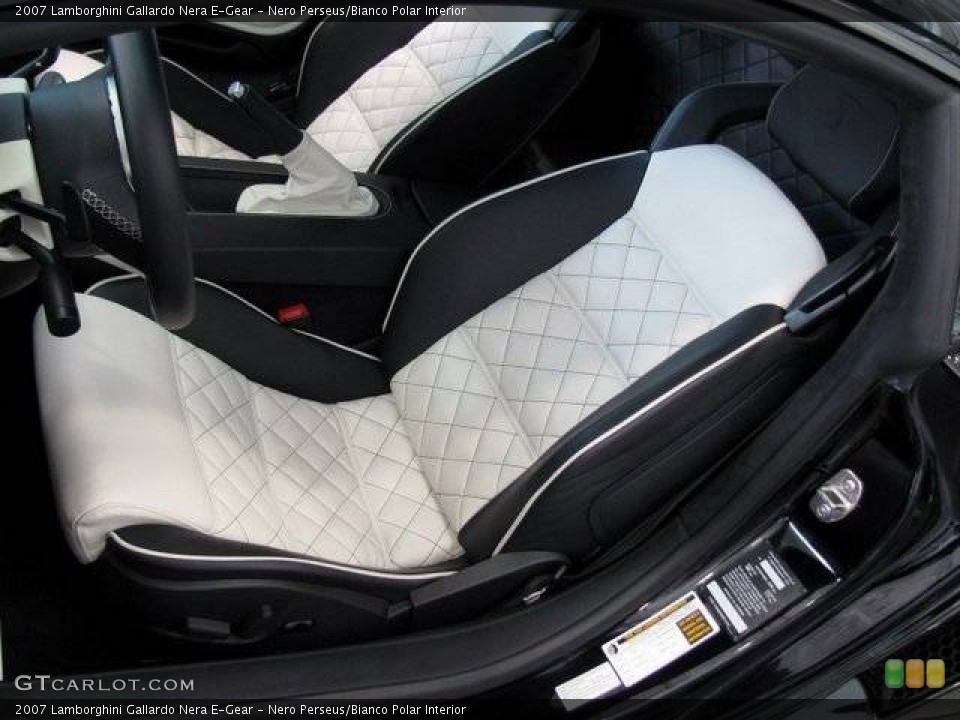 Nero Perseus/Bianco Polar Interior Photo for the 2007 Lamborghini Gallardo Nera E-Gear #908483