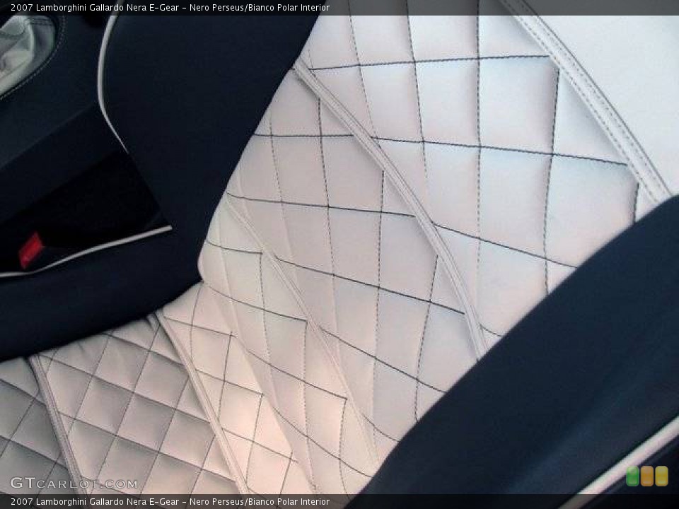 Nero Perseus/Bianco Polar Interior Photo for the 2007 Lamborghini Gallardo Nera E-Gear #908488