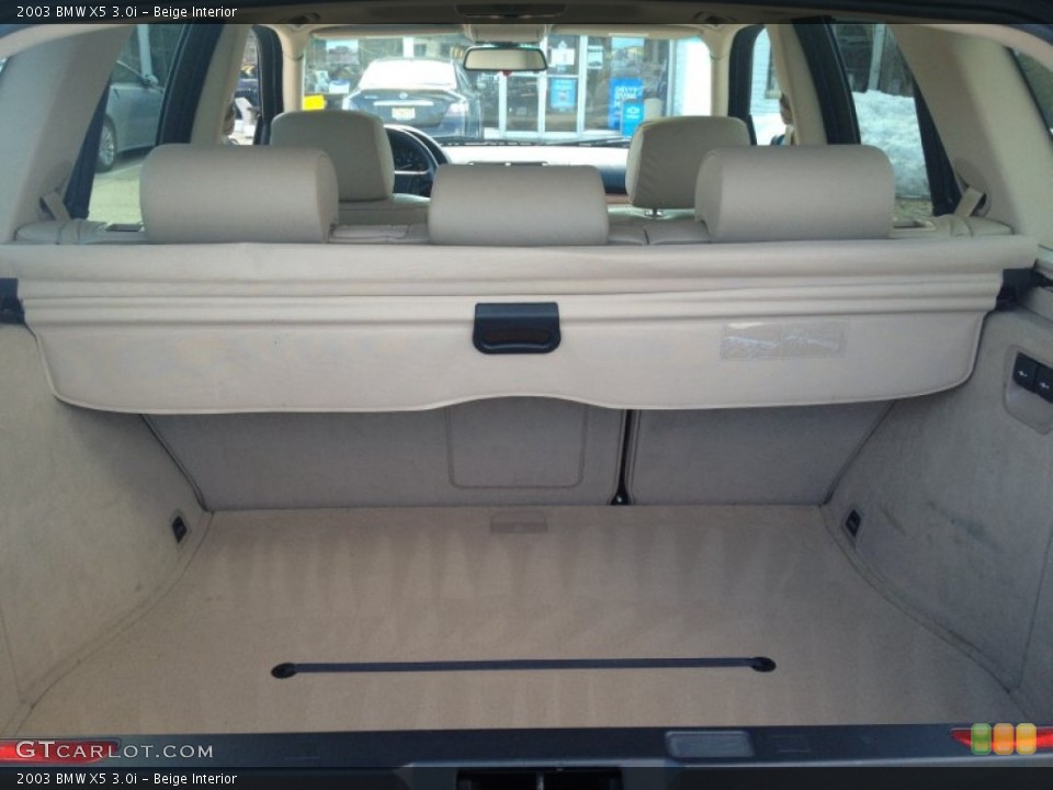 Beige Interior Trunk for the 2003 BMW X5 3.0i #90854357