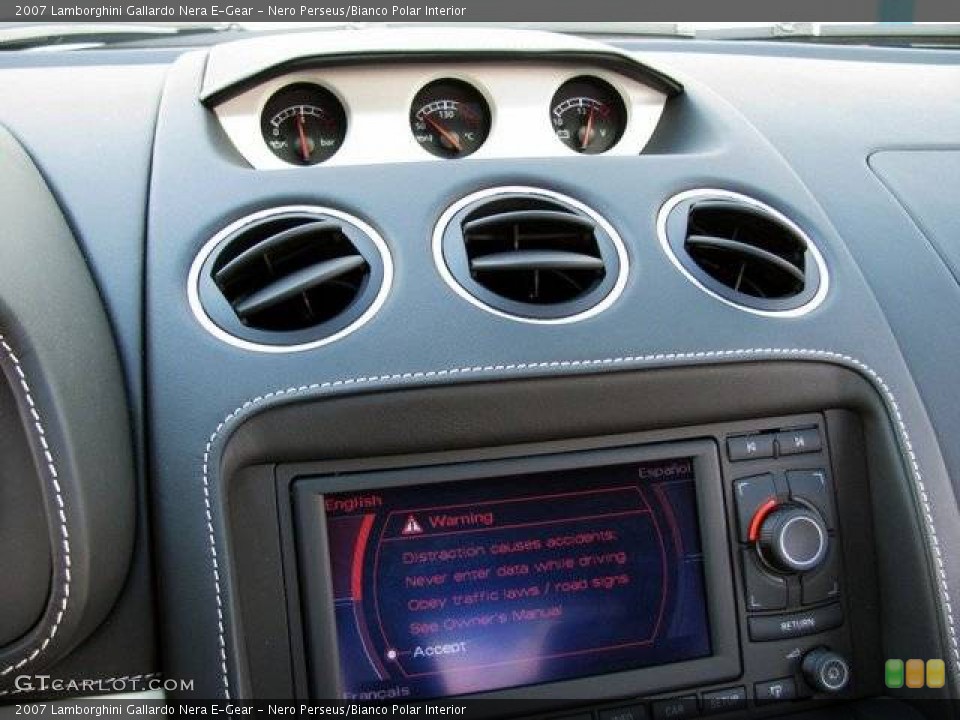 Nero Perseus/Bianco Polar Interior Controls for the 2007 Lamborghini Gallardo Nera E-Gear #908563