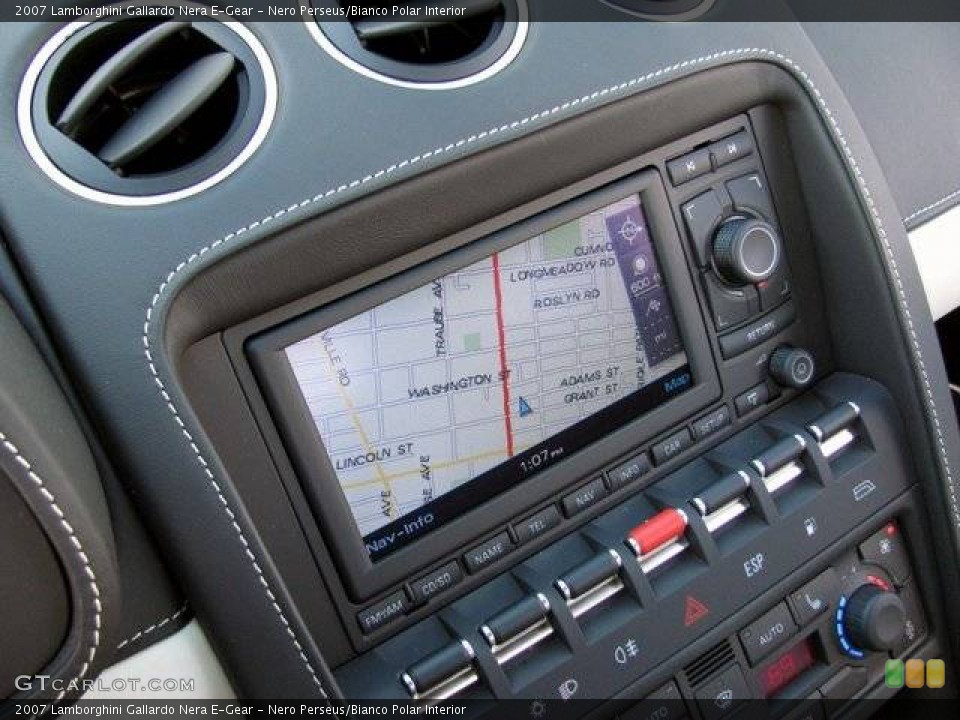 Nero Perseus/Bianco Polar Interior Controls for the 2007 Lamborghini Gallardo Nera E-Gear #908579