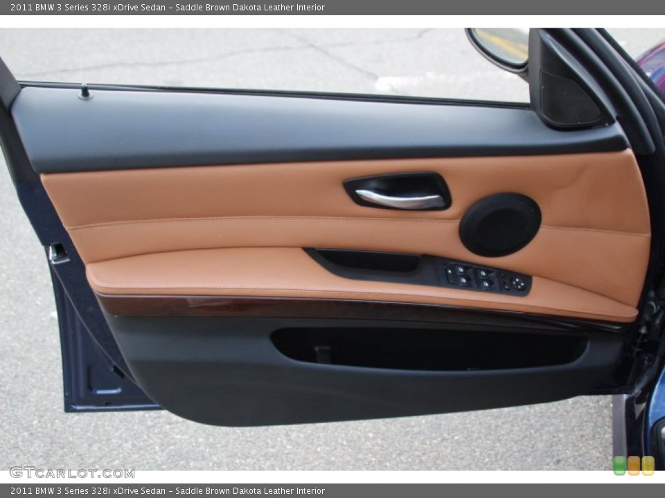 Saddle Brown Dakota Leather Interior Door Panel for the 2011 BMW 3 Series 328i xDrive Sedan #90863099