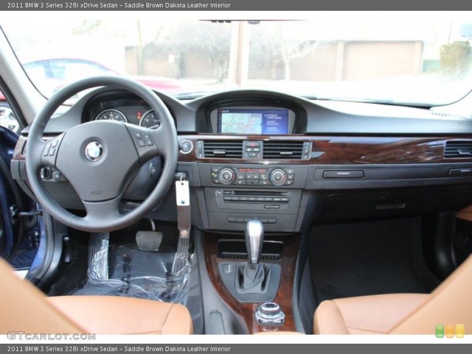 Saddle Brown Dakota Leather Interior Dashboard for the 2011 BMW 3 Series 328i xDrive Sedan #90863156