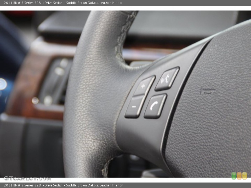 Saddle Brown Dakota Leather Interior Controls for the 2011 BMW 3 Series 328i xDrive Sedan #90863212