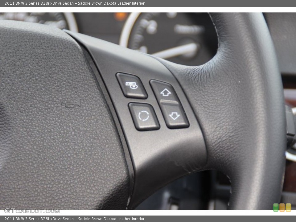 Saddle Brown Dakota Leather Interior Controls for the 2011 BMW 3 Series 328i xDrive Sedan #90863228