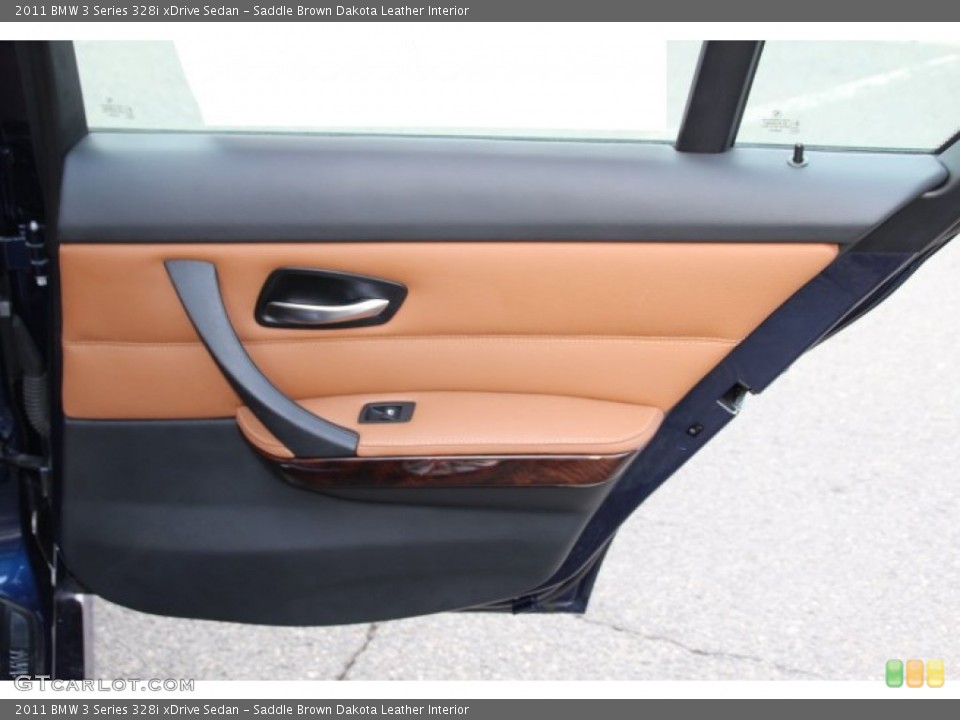 Saddle Brown Dakota Leather Interior Door Panel for the 2011 BMW 3 Series 328i xDrive Sedan #90863291