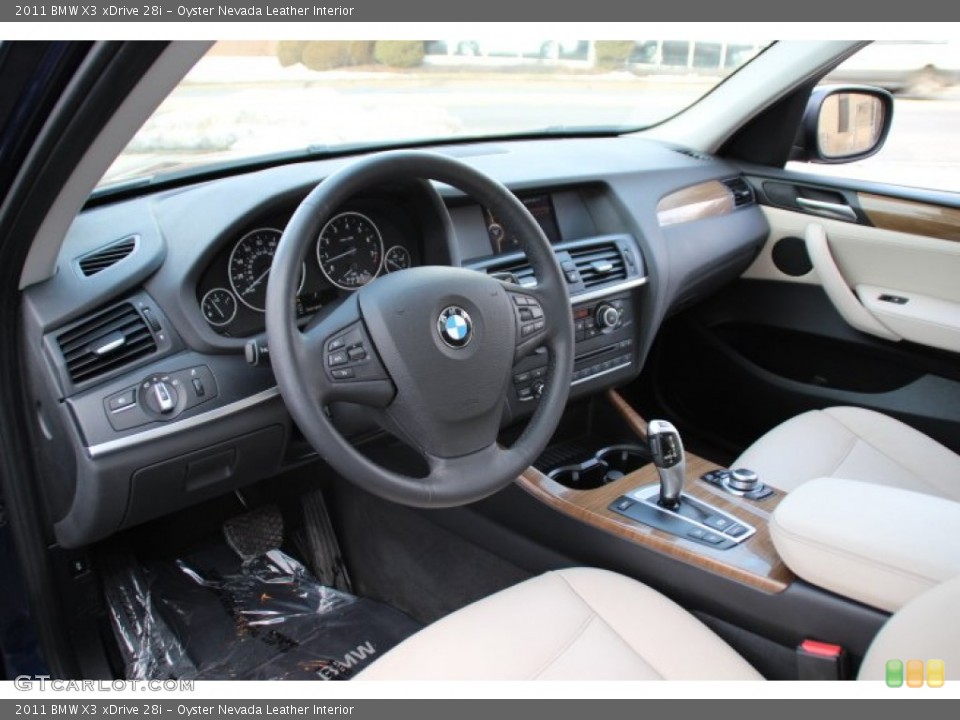 Oyster Nevada Leather Interior Photo for the 2011 BMW X3 xDrive 28i #90863672