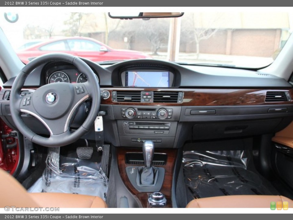 Saddle Brown Interior Dashboard for the 2012 BMW 3 Series 335i Coupe #90864326