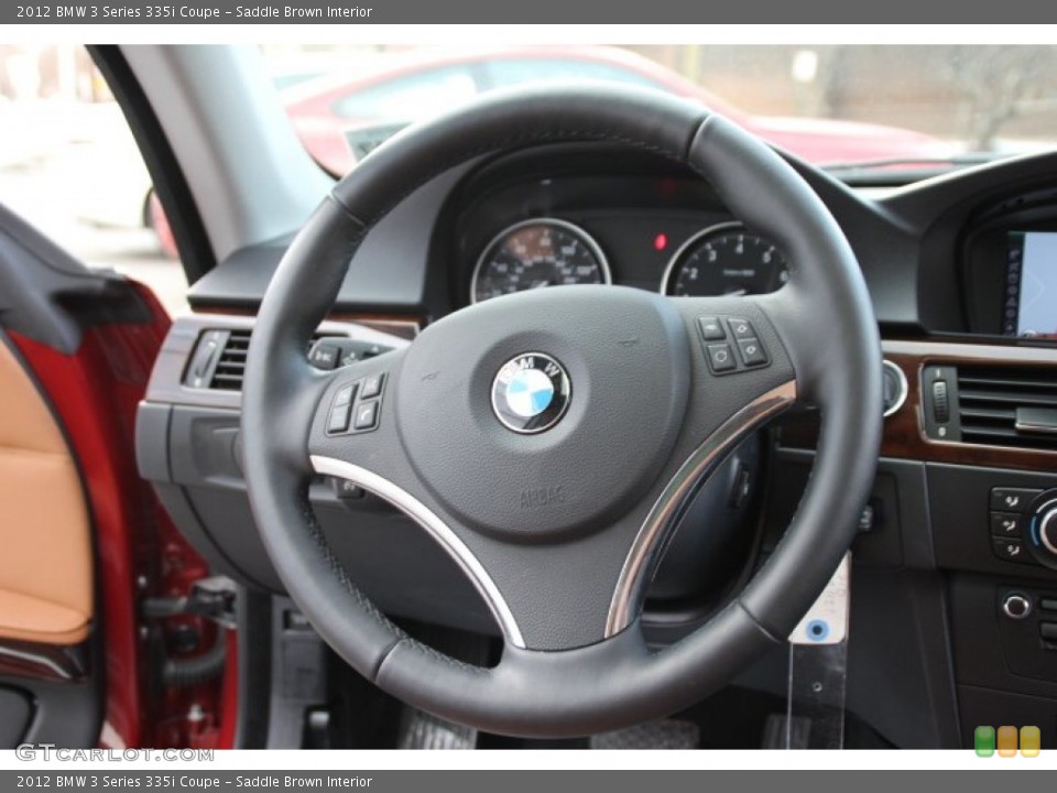 Saddle Brown Interior Steering Wheel for the 2012 BMW 3 Series 335i Coupe #90864388