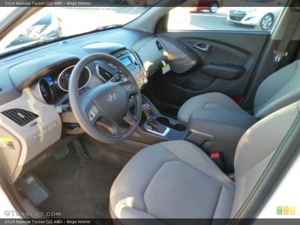 Beige Interior Prime Interior for the 2014 Hyundai Tucson GLS AWD #90866027