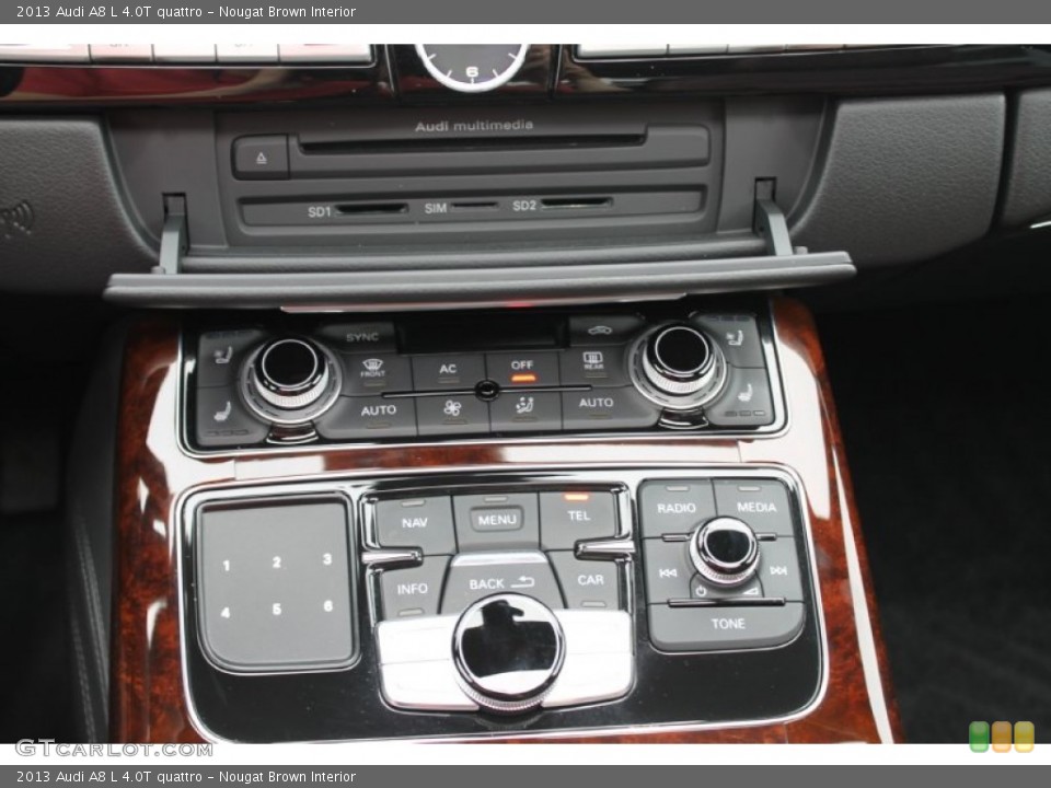 Nougat Brown Interior Controls for the 2013 Audi A8 L 4.0T quattro #90874430