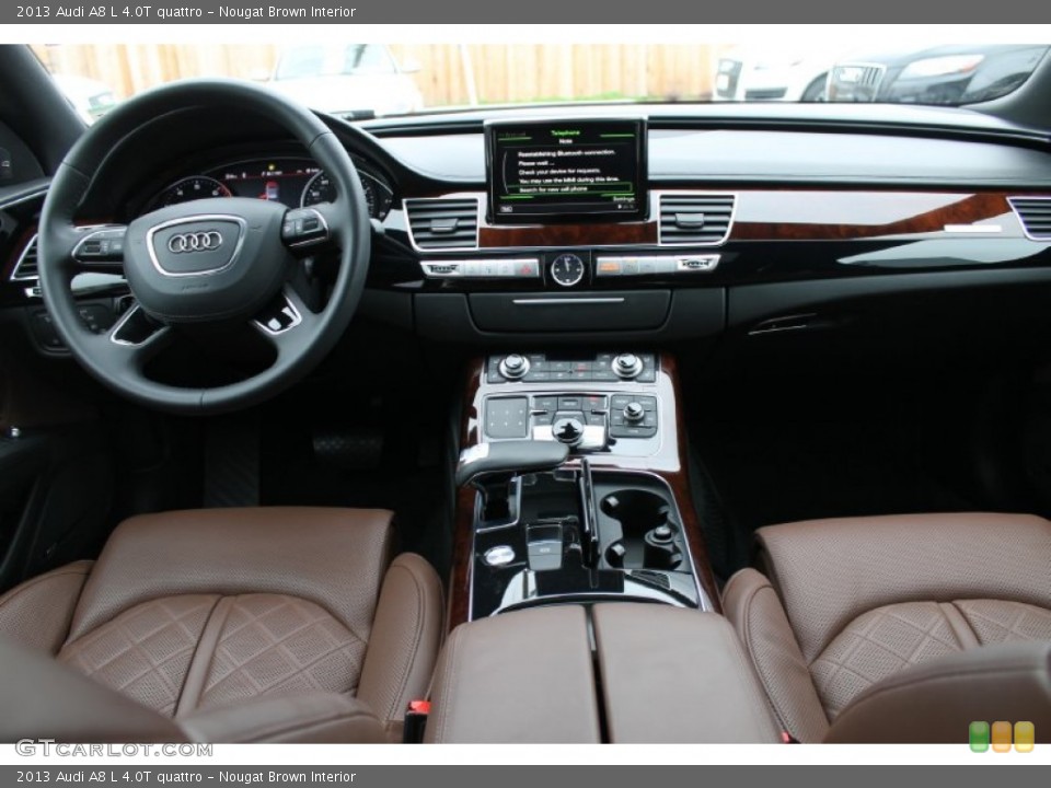 Nougat Brown Interior Dashboard for the 2013 Audi A8 L 4.0T quattro #90874625