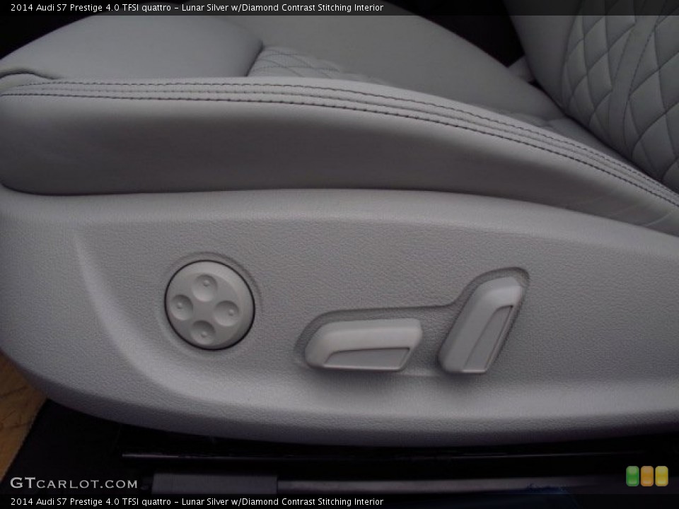 Lunar Silver w/Diamond Contrast Stitching Interior Controls for the 2014 Audi S7 Prestige 4.0 TFSI quattro #90877403
