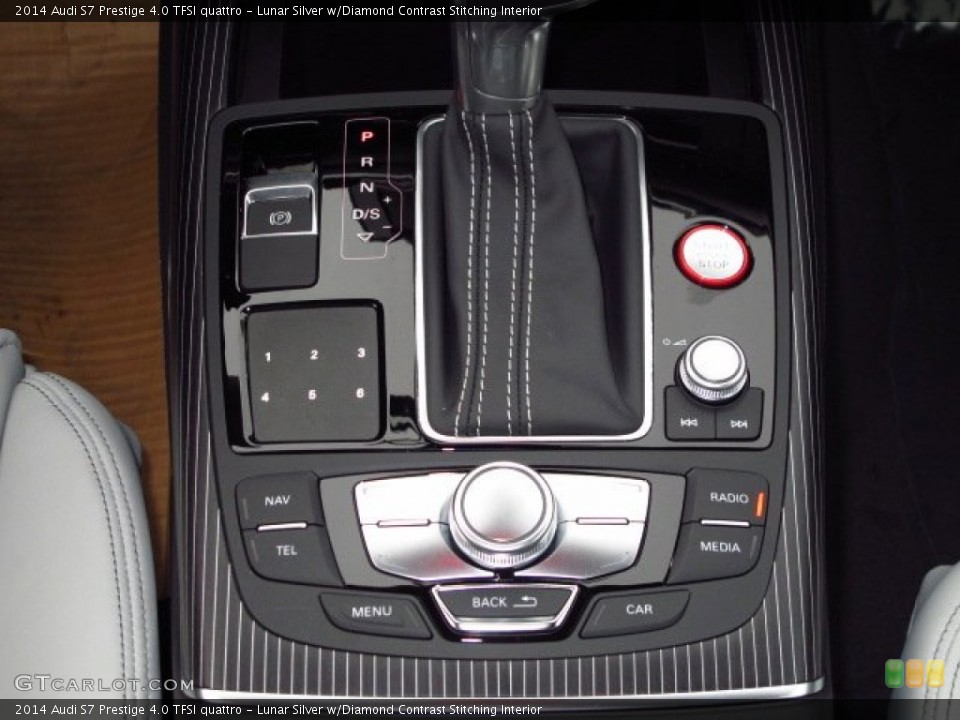 Lunar Silver w/Diamond Contrast Stitching Interior Controls for the 2014 Audi S7 Prestige 4.0 TFSI quattro #90877448