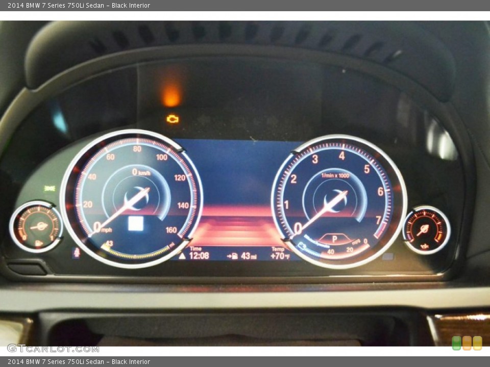 Black Interior Gauges for the 2014 BMW 7 Series 750Li Sedan #90879611