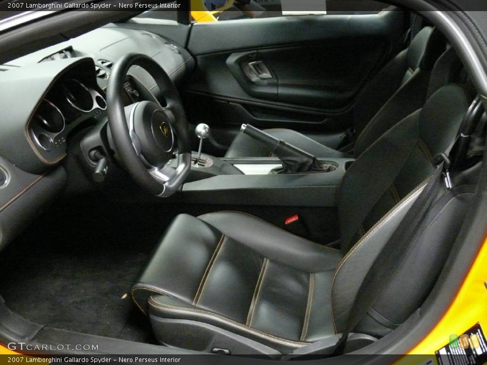 Nero Perseus Interior Front Seat for the 2007 Lamborghini Gallardo Spyder #908804