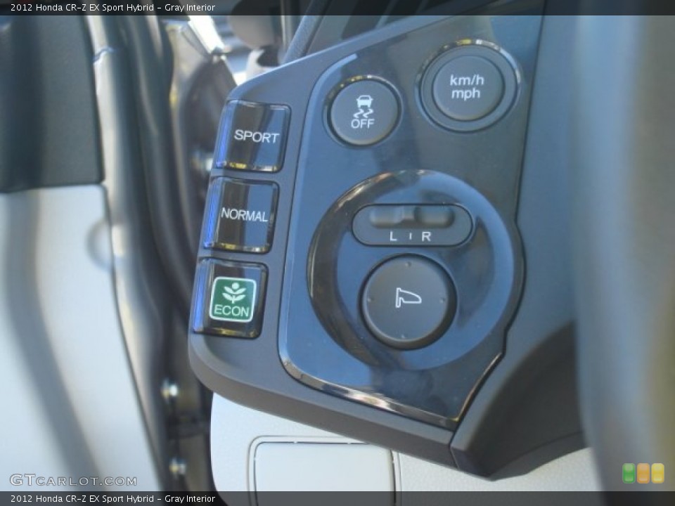 Gray Interior Controls for the 2012 Honda CR-Z EX Sport Hybrid #90885178