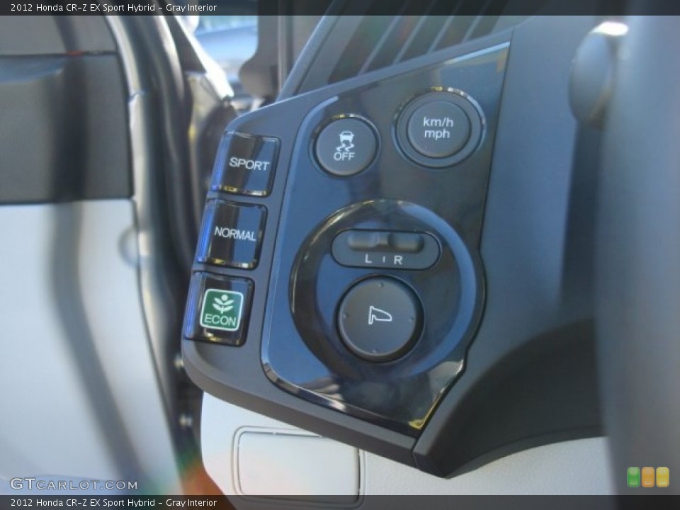 Gray Interior Controls for the 2012 Honda CR-Z EX Sport Hybrid #90885253