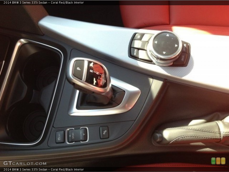 Coral Red/Black Interior Transmission for the 2014 BMW 3 Series 335i Sedan #90887962